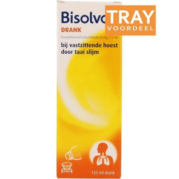 BISOLVON DRANK BIJ VASTZITTENDE HOEST HOESTDRANK TRAY 35 X 125 ML