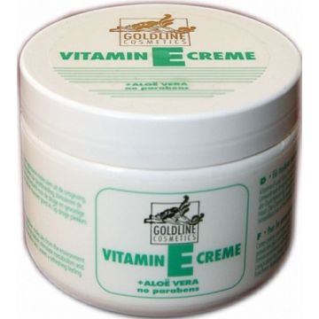 GOLDLINE VITAMINE E CREME + ALOE VERA DROGE EN GEVOELIGE HUID POT 250 ML