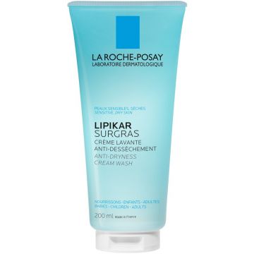LA ROCHE-POSAY LIPIKAR (LA ROCHE-POSAY) LIPIKAR SURGRAS ANTI-DRYNESS CREAM WASH DOUCHECREME TUBE 200 ML