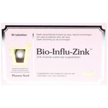 PHARMA NORD BIO-INFLU-ZINK VOEDINGSSUPPLEMENT TABLETTEN DOOSJE 90 STUKS