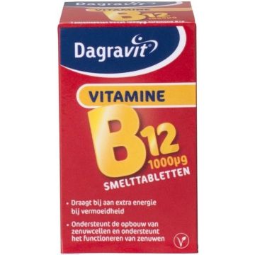 DAGRAVIT VITAMINE B12 1000UG SMELTTABLETTEN DOOSJE 100 STUKS