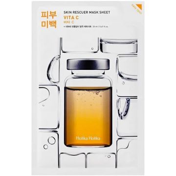HOLIKA HOLIKA SKIN RESCUER (HOLIKA HOLIKA) SKIN RESCUER MASK SHEET VITA C GEZICHTSMASKER ZAKJE 20 ML