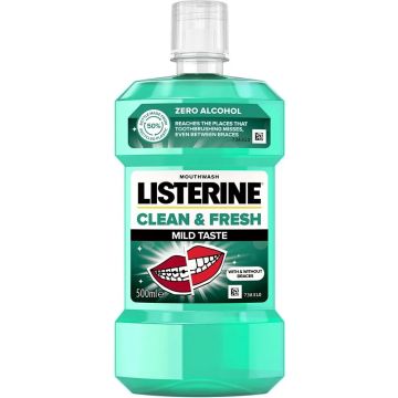LISTERINE CLEAN & FRESH MILD TASTE MONDSPOELING 500 ML