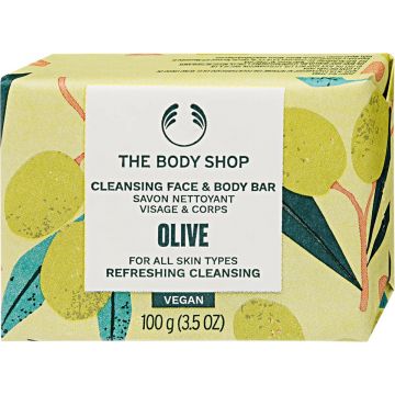 THE BODY SHOP OLIVE CLEANSING FACE & BODYBAR 100 GRAM