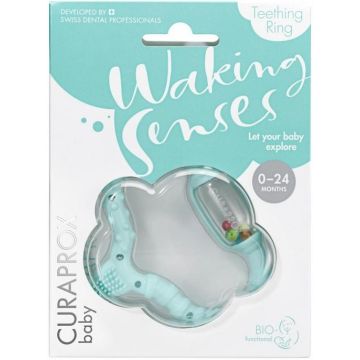 CURAPROX BABY WAKING SENSES 0-24 MONTHS TEETHING RING BIJTRING 1 STUK