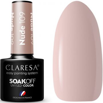 CLARESA COLOR SOAK OFF NUDE 109 UV/LED GELLAK 5 GRAM