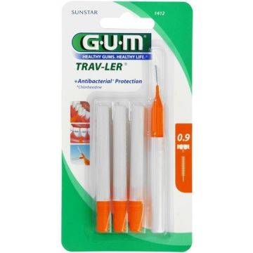 GUM TRAV-LER (GUM) TRAV-LER 0.9 MM TANDENRAGERS PAK 4 STUKS