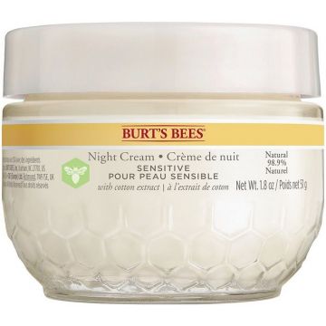 BURT'S BEES SENSITIVE NIGHT CREAM NACHTCREME POT 51 GRAM