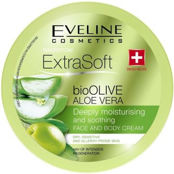 EVELINE EXTRA SOFT (EVELINE) EXTRA SOFT BIO OLIVE ALOE VERA FACE AND BODY CREAM BODYCREME 175 ML