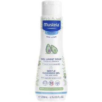 MUSTELA BEBE GENTLE CLEANSING GEL HAIR AND BODY DOUCHEGEL FLACON 200 ML