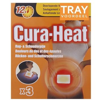 CURA-HEAT RUG- & SCHOUDERPIJN TRAY 6 X 3 STUKS