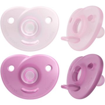 PHILIPS AVENT SOOTHIE 0-6 MAANDEN ROZE FOPSPEEN 2 STUKS
