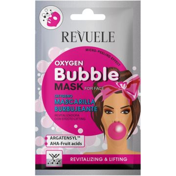 REVUELE OXYGEN BUBBLE (REVUELE) OYYGEN BUBBLE REVITALIZING & LIFTING FACIAL MASK GEZICHTSMASKER ZAKJE 15 ML