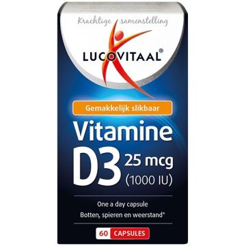 LUCOVITAAL VITAMINE D3 25 MCG CAPSULES POT 60 STUKS