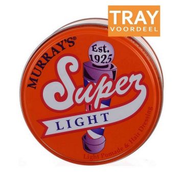 MURRAY'S SUPER LIGHT LIGHT POMADE & HAIR DRESSING WAX TRAY 12 X 85 GRAM