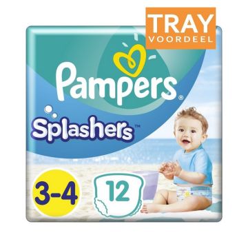 PAMPERS SPLASHERS 3-4 ZWEMLUIERS 8 X 12 STUKS
