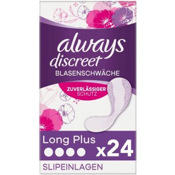 ALWAYS DISCREET (ALWAYS) DISCREET LONG PLUS INLEGKRUISJES DOOSJE 24 STUKS