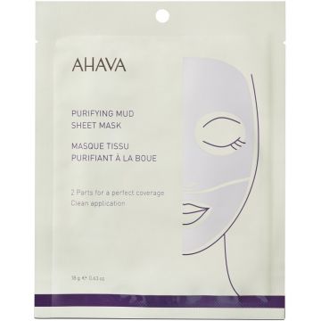 AHAVA PURIFYING MUD SHEET MASK GEZICHTSMASKER ZAKJE 18 GRAM