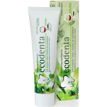 ECODENTA ANTI COFFEE & TOBACCO WHITENING TOOTHPASTE TANDPASTA TUBE 100 ML
