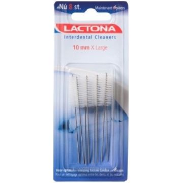 LACTONA INTERDENTAL CLEANERS (LACTONA) INTERDENTAL CLEANERS 10 MM X LARGE TANDENRAGERS PAK 8 STUKS