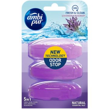 AMBI PUR LAVENDER & ROSEMARY TOILETBLOK (REFILL) 3 X 55 ML