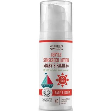 WOODEN SPOON BABY & FAMILY SPF 50 GENTLE SUNSCREEN LOTION ZONNEBRANDLOTION 50 ML