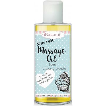 NACOMI SKIN CARE MASSAGE OIL SWEET RASPBERRY CUPCAKE MASSAGEOLIE 150 ML