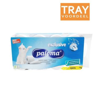 PALOMA 3 LAAGS TOILETPAPIER TRAY 6 X 8 ROLLEN
