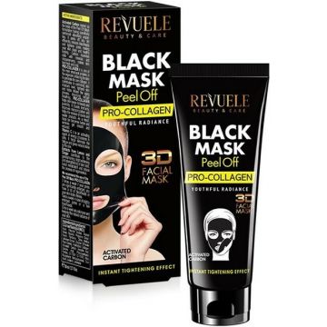REVUELE BLACK MASK PEEL OFF PRO-COLLAGEN GEZICHTSMASKER 80 ML