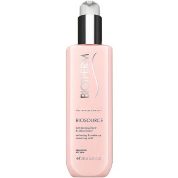 BIOTHERM BIOSOURCE (BIOTHERM) BIOSOURCE SOFTENING &amp; MAKE-UP REMOVING MILK DRY SKIN POMP 200 ML