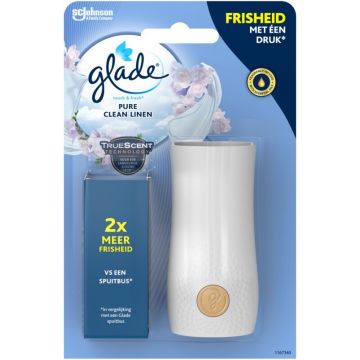 GLADE TOUCH & FRESH PURE CLEAN LINEN (GLADE) PURE CLEAN LINEN LUCHTVERFRISSER + HOUDER 10 ML