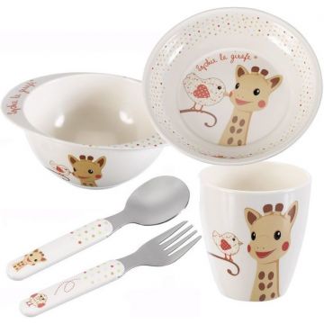 SOPHIE DE GIRAF MAALTIJDSET (ROOD) SET 1 STUK