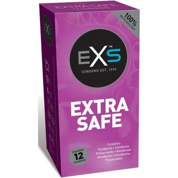 EXS EXTRA SAFE CONDOMS CONDOOMS DOOSJE 12 STUKS