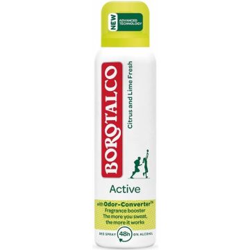 BOROTALCO ACTIVE CITRUS AND LIME FRESH DEODORANT SPRAY SPUITBUS 150 ML