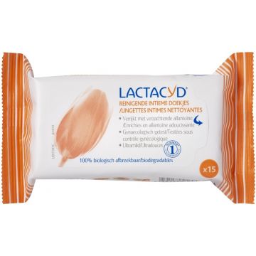 LACTACYD REINIGENDE INTIEME DOEKJES PAK 15 STUKS