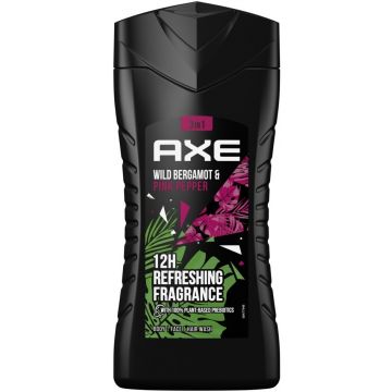 AXE WILD BERGAMOT & PINK PEPPER BODY FACE HAIR WASH DOUCHEGEL FLACON 250 ML