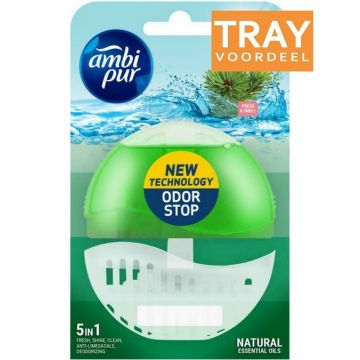 AMBI PUR TEA TREE & PINE TOILETBLOK REFILLABLE TRAY 12 X 55 ML