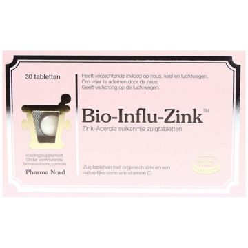 PHARMA NORD BIO-INFLU-ZINK VOEDINGSSUPPLEMENT TABLETTEN DOOSJE 30 STUKS