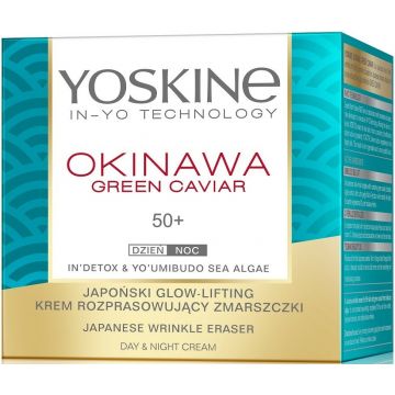 YOSKINE OKINAWA GREEN CAVIAR 50+ JAPANESE WRINKLE ERASER DAY & NIGHT CREAM GEZICHTSCREME POT 50 ML