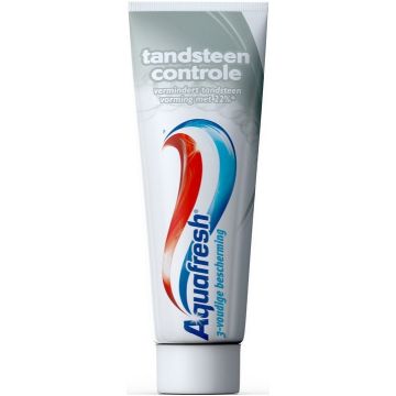 AQUAFRESH TANDSTEEN CONTROLE (AQUAFRESH) TANDSTEEN CONTROLE 3-VOUDIGE BESCHERMING TANDPASTA TUBE 75 ML