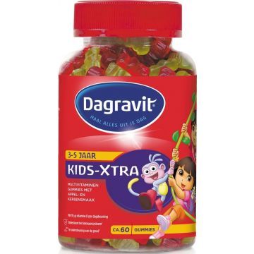 DAGRAVIT 3-5 JAAR KIDS-XTRA MULTIVITAMINEN GUMMIES POT 60 STUKS