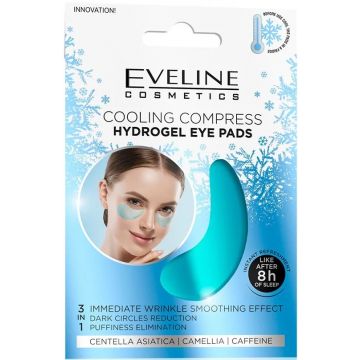 EVELINE COOLING COMPRESS HYDROGEL EYE PADS 2 STUKS
