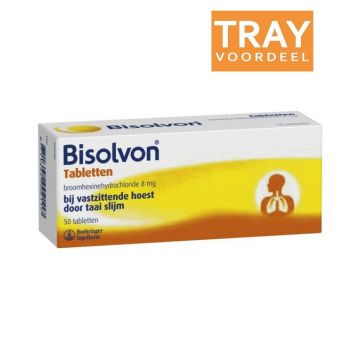 BISOLVON TABLETTEN BIJ VASTZITTENDE HOEST TRAY 160 X 50 STUKS