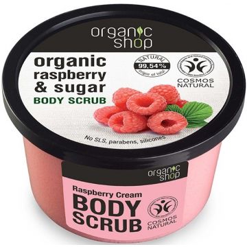 ORGANIC SHOP ORGANIC RASPBERRY & SUGAR BODY SCRUB POT 250 ML