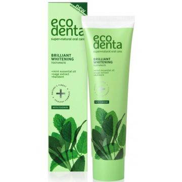 ECODENTA BRILLIANT WHITENING TOOTHPASTE TANDPASTA TUBE 100 ML