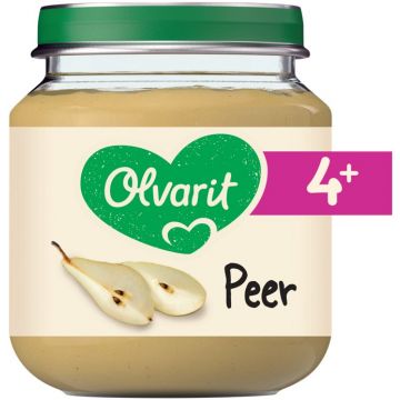 OLVARIT 4+ MAANDEN PEER FRUITHAPJE POT 125 GRAM