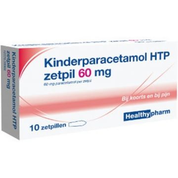 HEALTHYPHARM KINDERPARACETAMOL ZETPIL 60 MG DOOSJE 10 STUKS