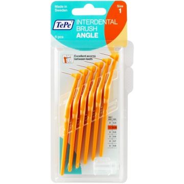 TEPE INTERDENTAL BRUSH ANGLE 0,45 MM TANDENRAGERS (ORANJE) 6 STUKS