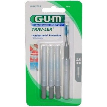 GUM TRAV-LER (GUM) TRAV-LER 2.0 MM TANDENRAGERS PAK 4 STUKS
