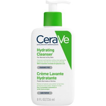 CERAVE HYDRATING CLEANSER NORMAL TO DRY SKIN GEZICHTREINIGER POMP 236 ML